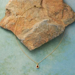 Teardrop Birthstone Necklace