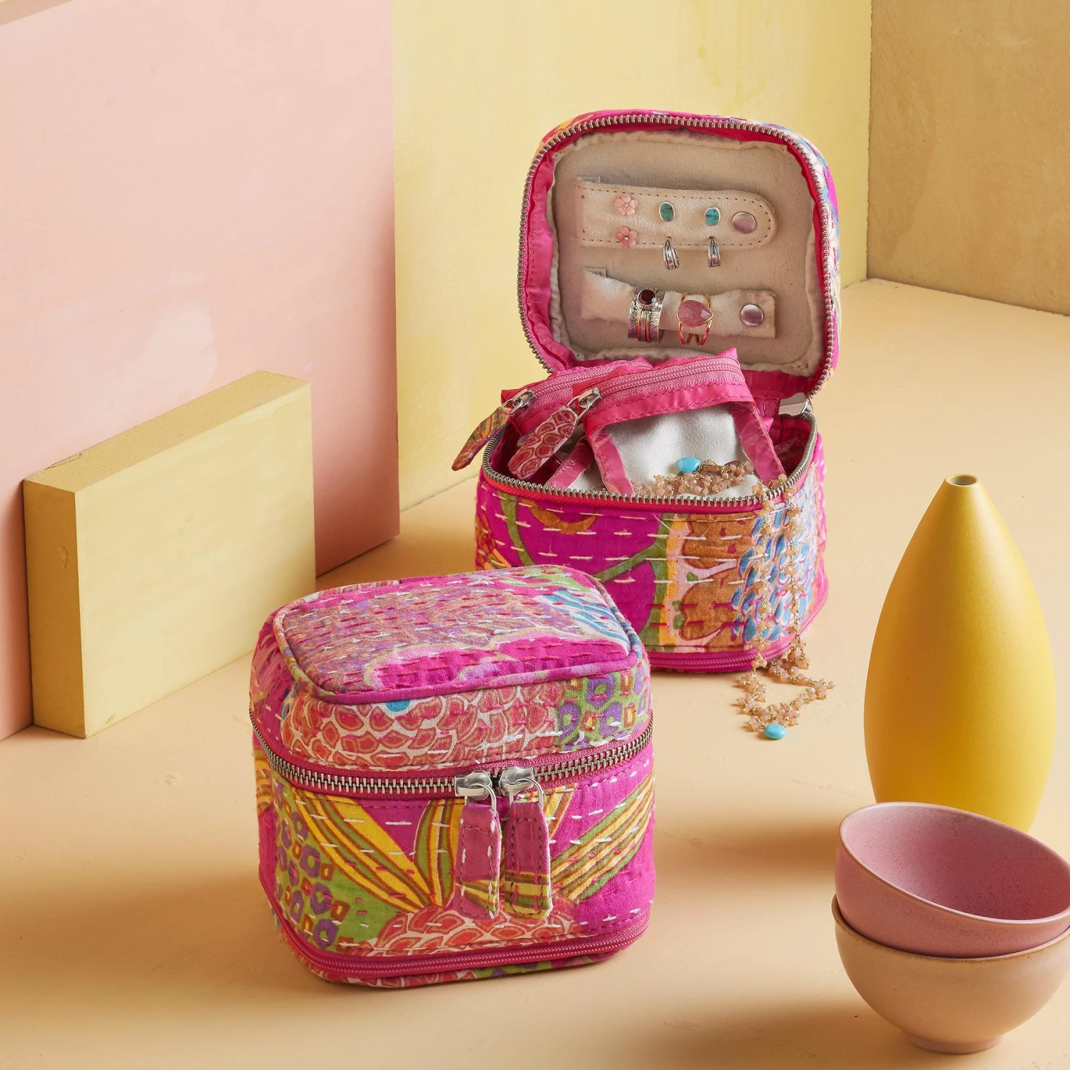 Kantha Stitchery Jewelry Case 2 Kantha Stitchery Jewelry Case - Image 2