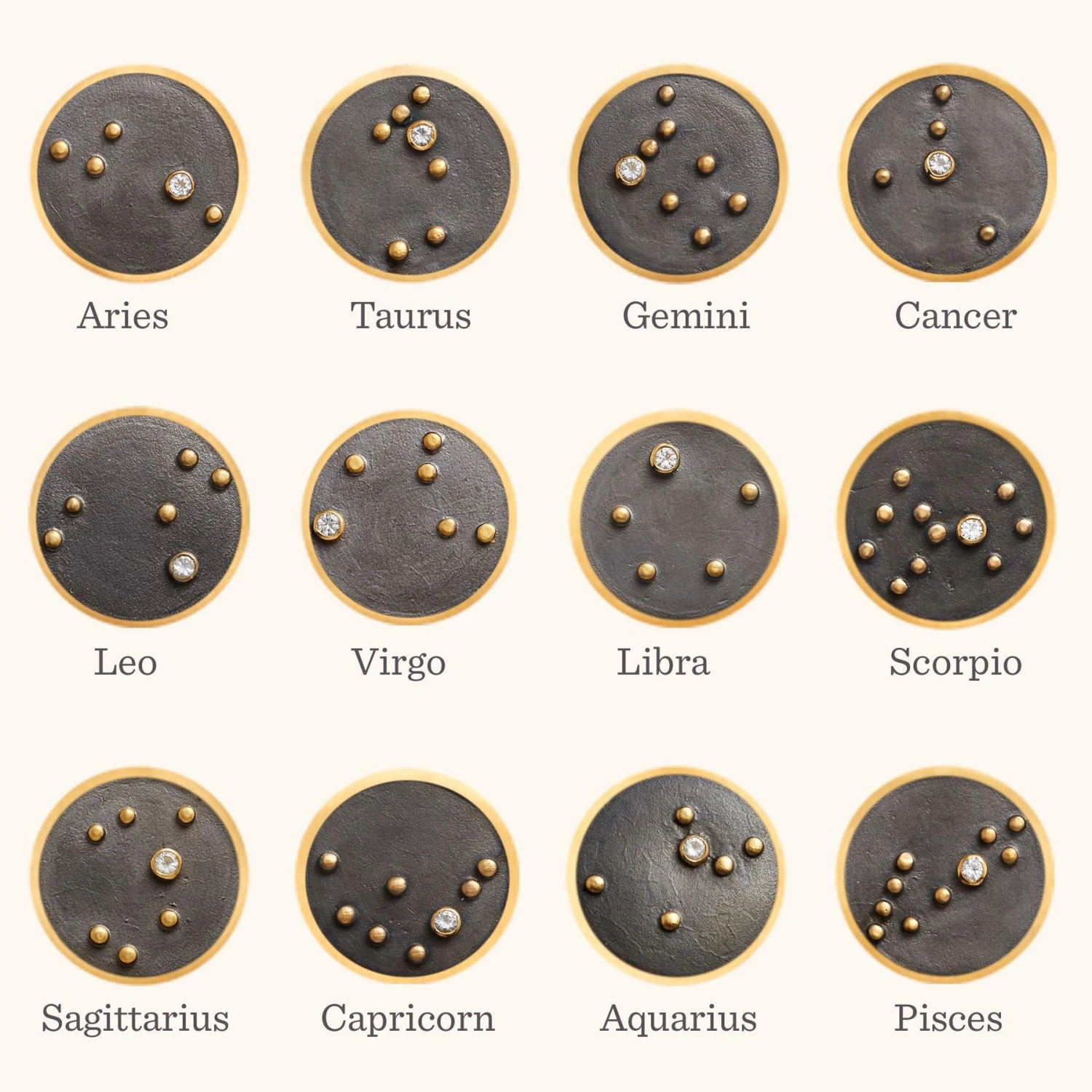 Gold Plate Zodiac Constellation Necklace 4 Gold Plate Zodiac Constellation Necklace - Image 4