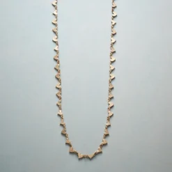 14kt Yellow Chain Of Hearts Necklace