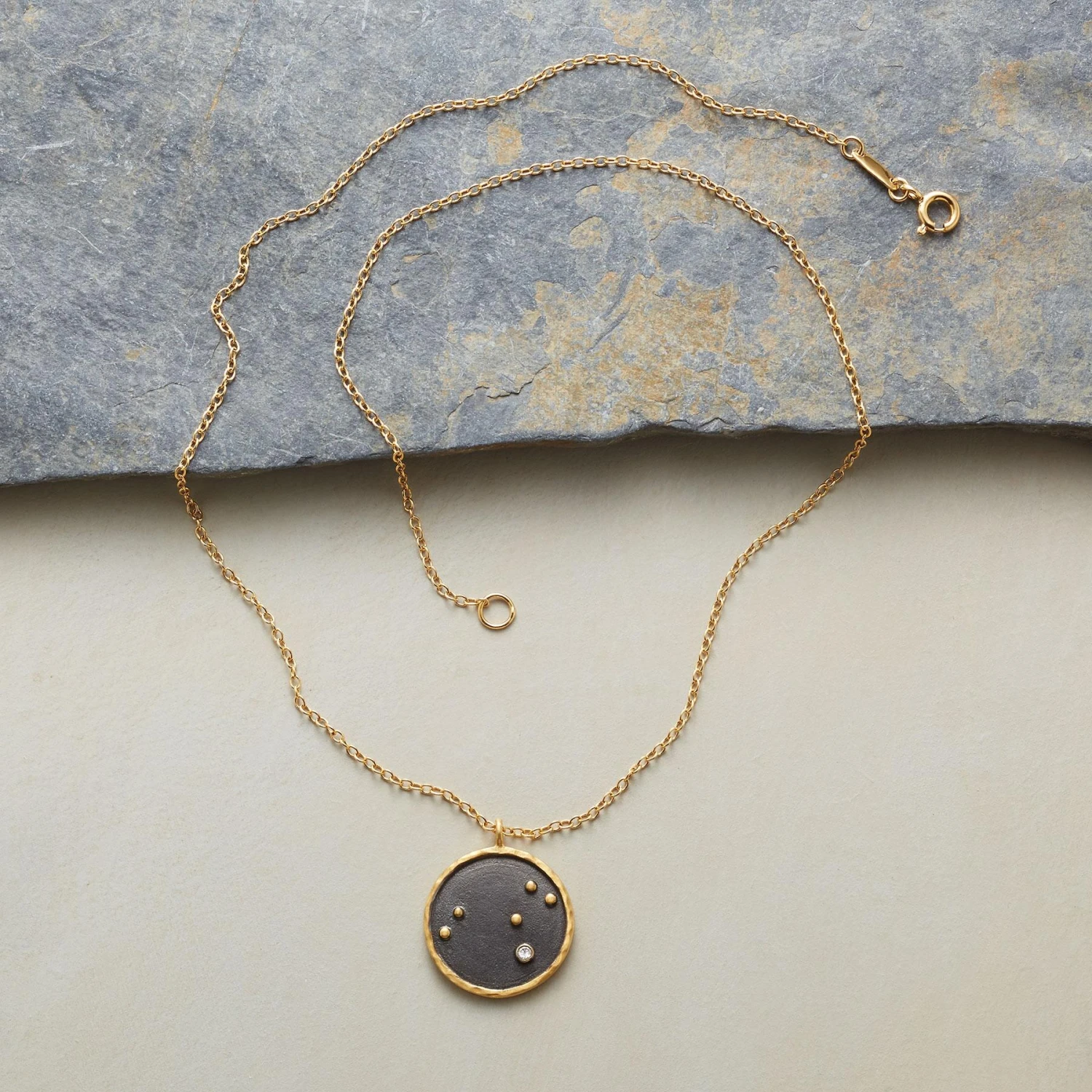 Gold Plate Zodiac Constellation Necklace 1 Gold Plate Zodiac Constellation Necklace