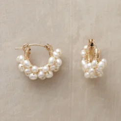 14kt Gold Filled Froth Of Pearls Hoops