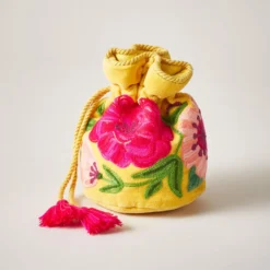 Embroidered Velvet Jewelry Pouch -Radiant Jewels 9c4e16ca 29ed 404c 9f89 301cfe1b42a5