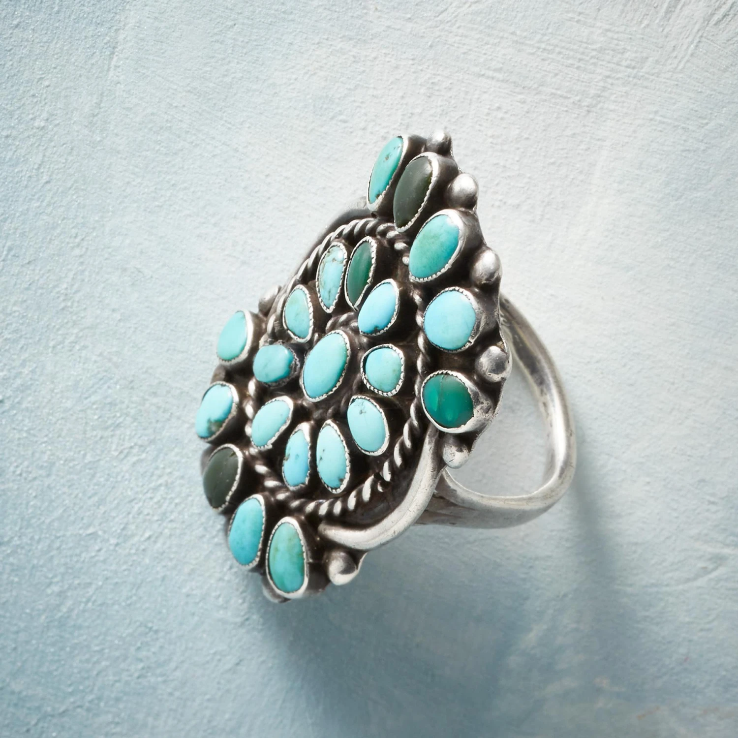 1930s Blue Gem Turquoise Ring 2 1930s Blue Gem Turquoise Ring - Image 2