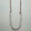 Knotted Gray Pearl Necklace