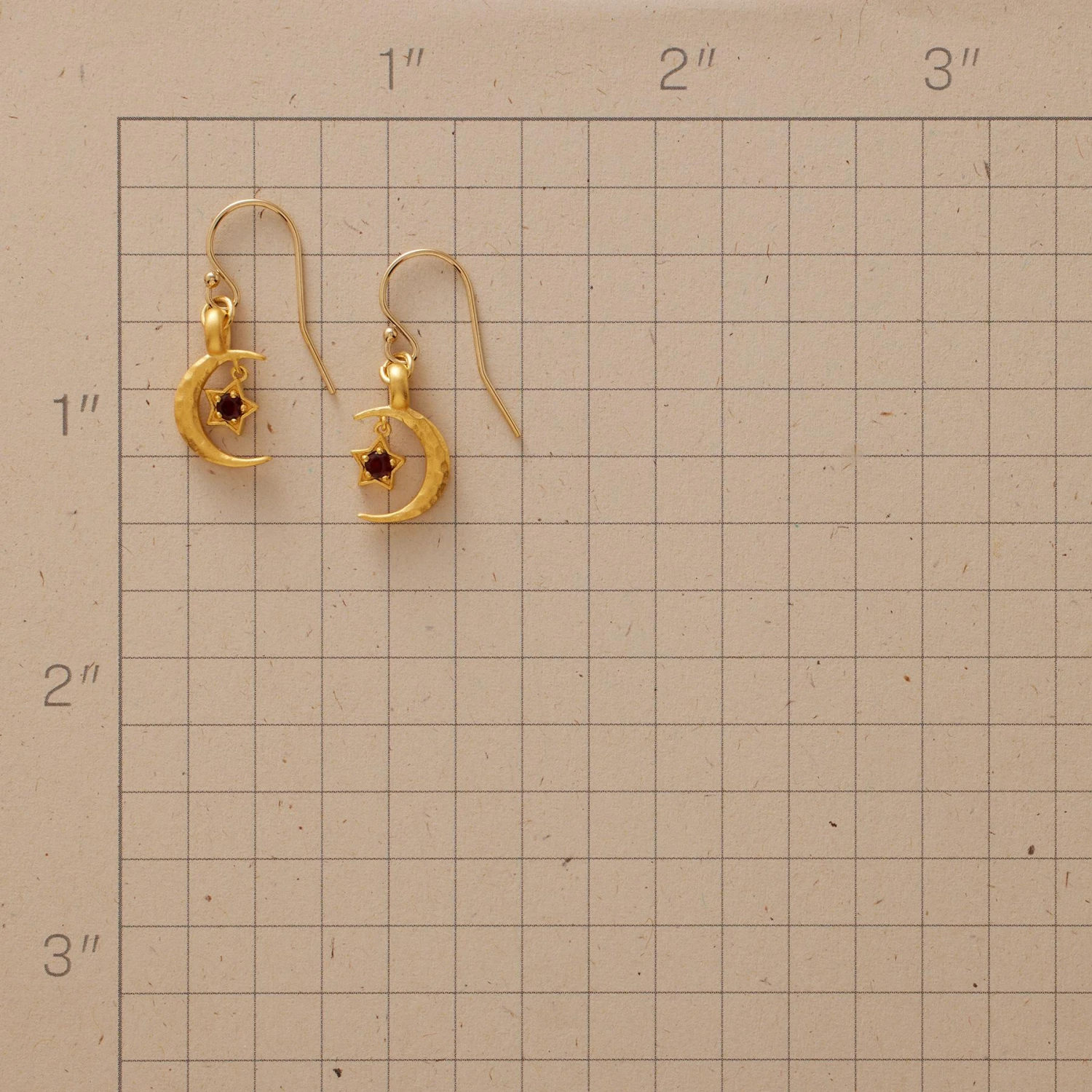 Gold Plate Moon’s Embrace Birthstone Earrings 2 Gold Plate Moon’s Embrace Birthstone Earrings - Image 2